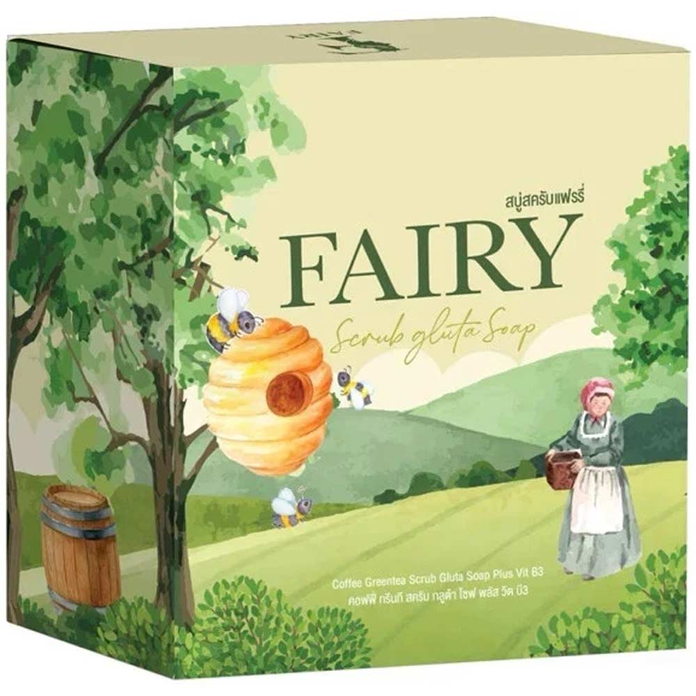 Fairy-Scrub-Soap-–-50g Fairy Coffee Green tea Coconut Oil Scrub Gluta Soap - Image 1