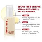 K Secret Seoul 1988 Serum with Retinol Liposome 2% + Black Ginseng 30ml - Image 8